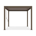 Widok frontalny- pergola tarasowa ELEGANCE 3x3 Taupe - Gutroof