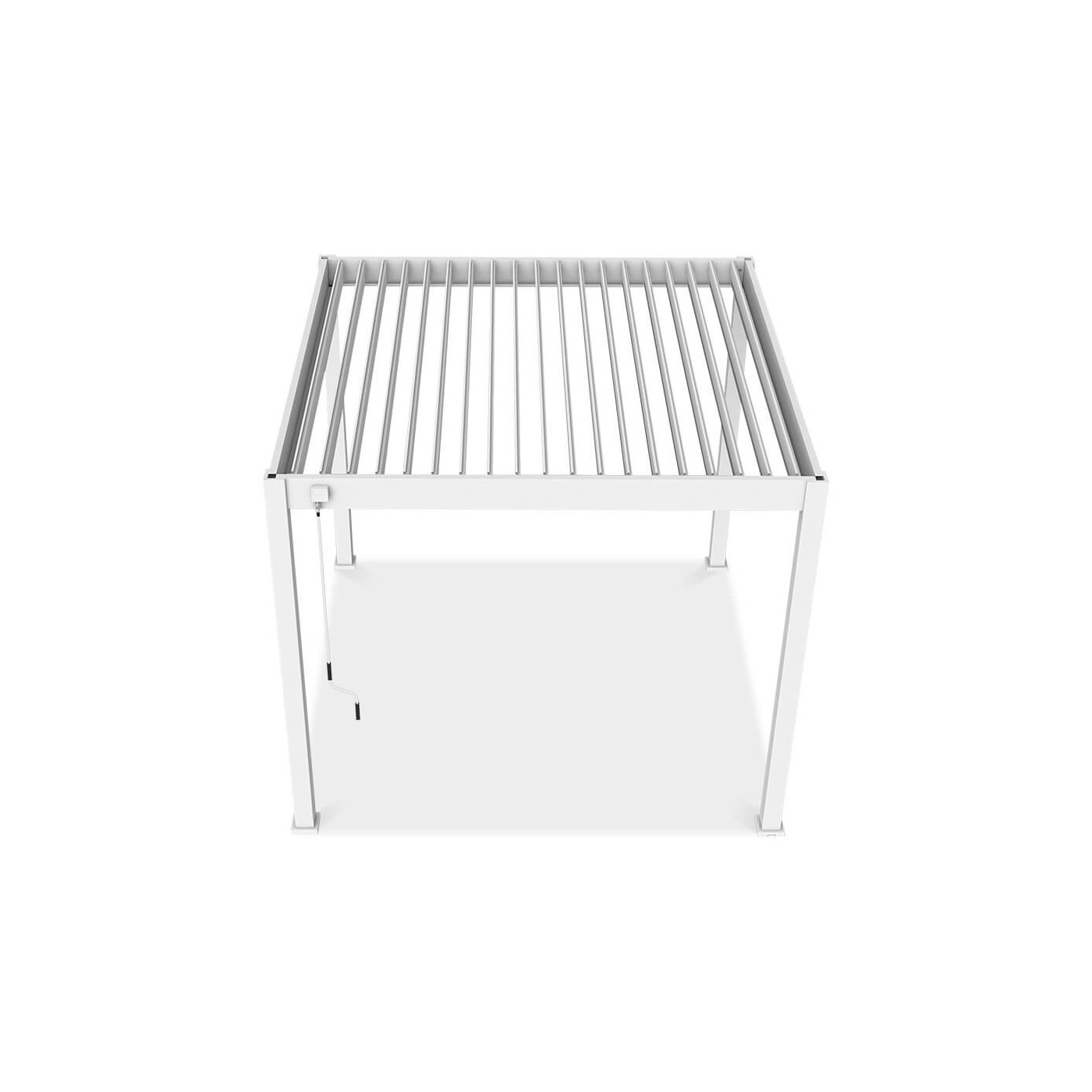 Widok z góry a panele dachowe pergoli tarasowej ELEGANCE 3x3 White - Gutroof