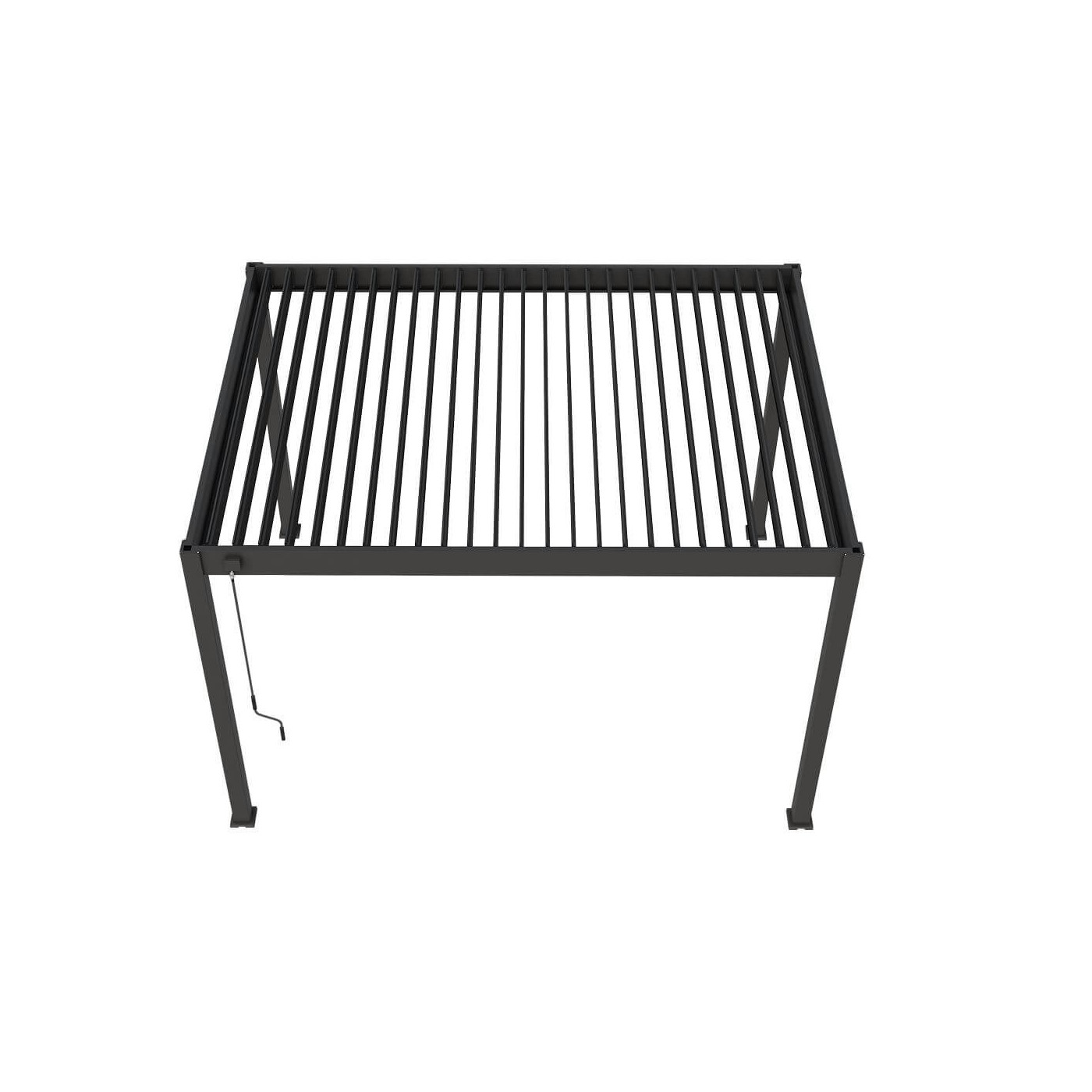 Widok z góry na panele dachowe pergoli ELEGANCE 3x4 Anthracite