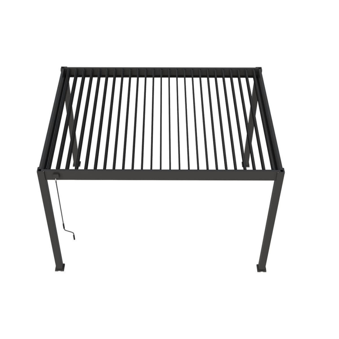 Widok z góry na panele dachowe pergoli ELEGANCE 3x4 Anthracite