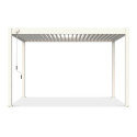 Widok frontalny pergoli tarasowej ELEGANCE 3x4 White - Gutroof