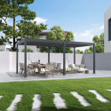 Pergola ogrodowa ELEGANCE 3x6 Anthracite - Gutroof stojąca na tarasie