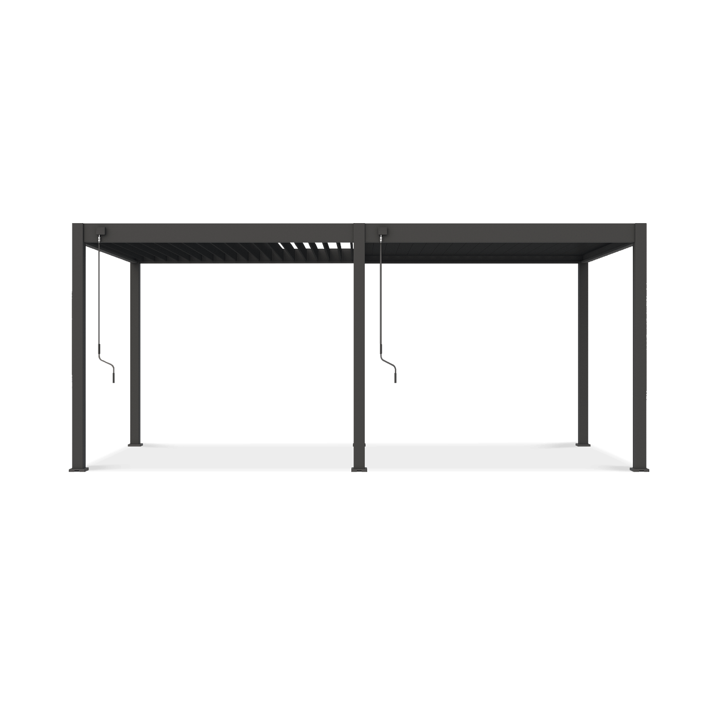 Przód pergoli ogrodowej ELEGANCE 3x6 Anthracite - Gutroof