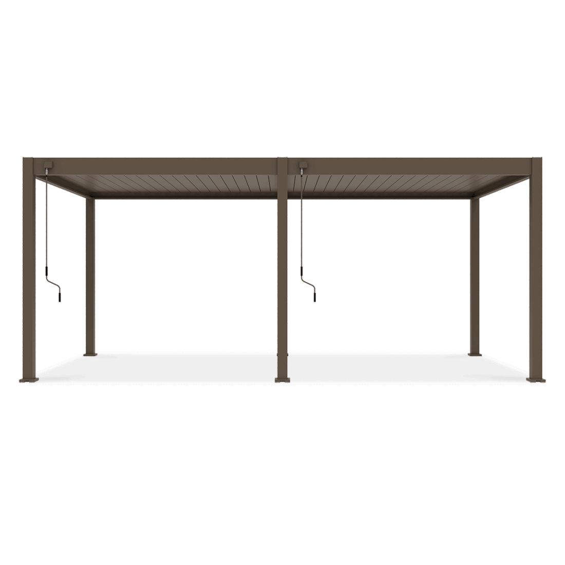 Przód pergoli ogrodowej ELEGANCE 3x6 Taupe