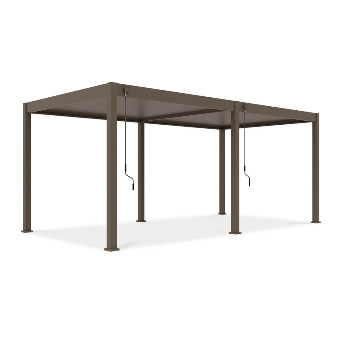 Bok pergoli ogrodowej ELEGANCE w rozmiarze 3x6 w kolorze taupe