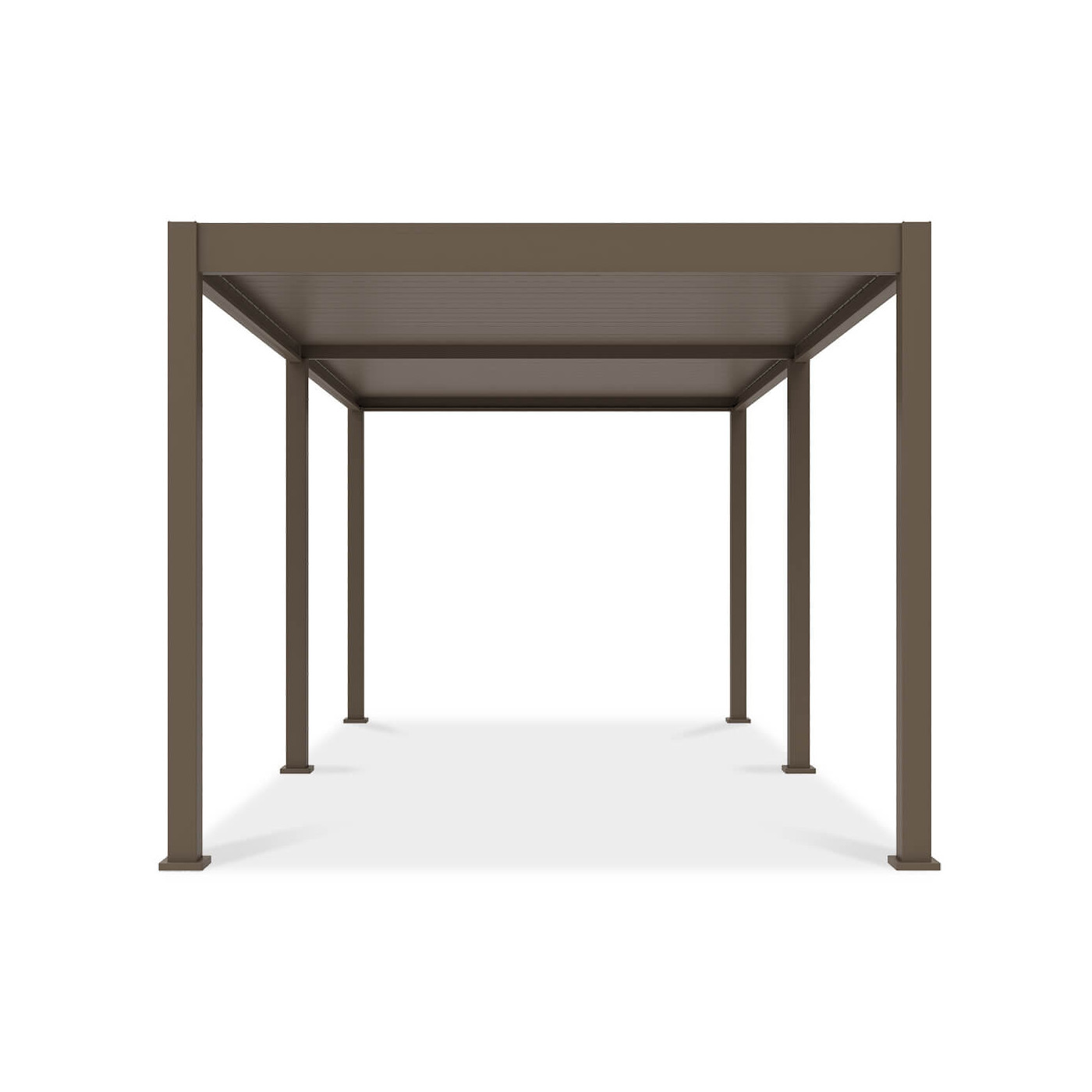 Pergola z serii Elegance w rozmiarze 3x6 w kolorze Taupe z regulowanym dachem