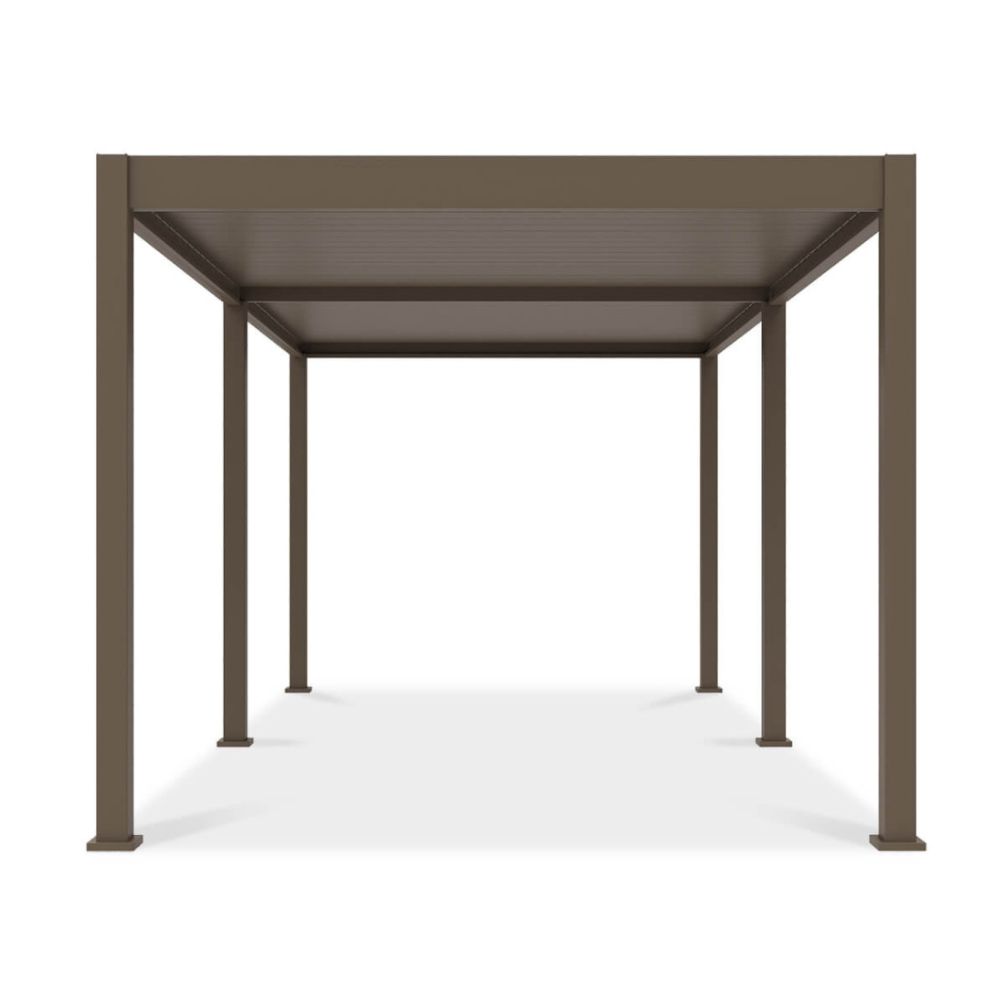 Pergola z serii Elegance w rozmiarze 3x6 w kolorze Taupe z regulowanym dachem