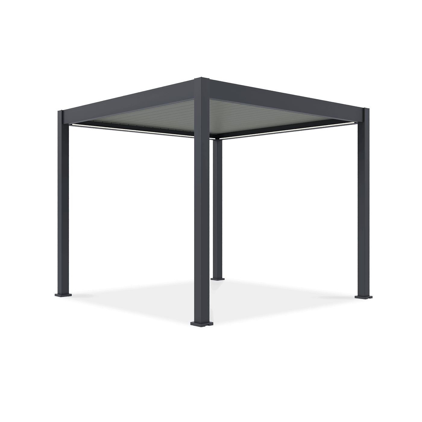 Pergola tarasowa automatyczna z oświetleniem LED ELEGANCE AUTOMATIC 3x3 Anthracite/Light Grey - Gutroof