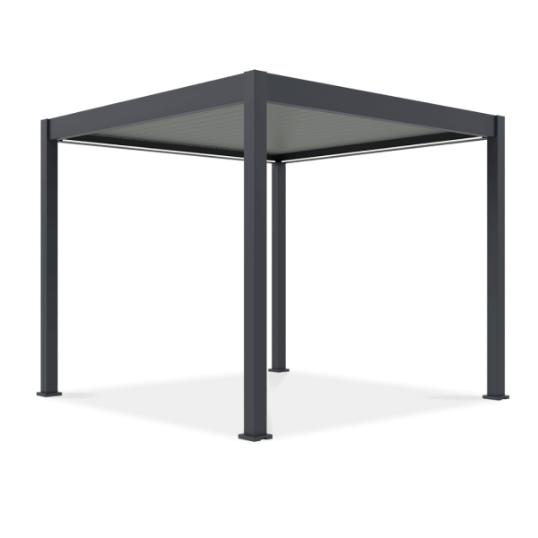 Pergola tarasowa automatyczna z oświetleniem LED ELEGANCE AUTOMATIC 3x3 Anthracite/Light Grey - Gutroof