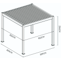 Wymiary pergoli ELEGANCE AUTOMATIC 3x3
