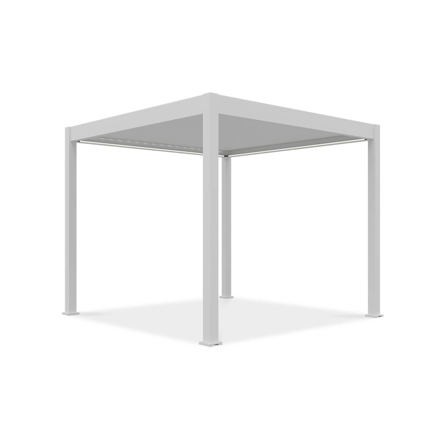 Pergola tarasowa automatyczna z oświetleniem ELEGANCE AUTOMATIC 3x3 White - Gutroof