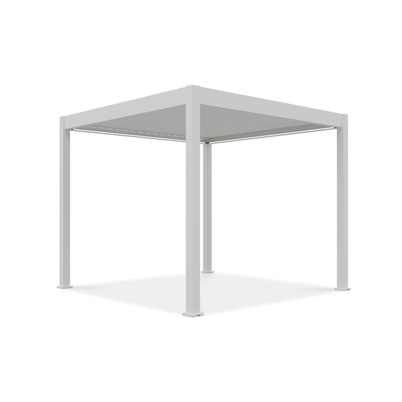 Pergola z oświetleniem LED ELEGANCE AUTOMATIC 3x3 w białym kolorze 