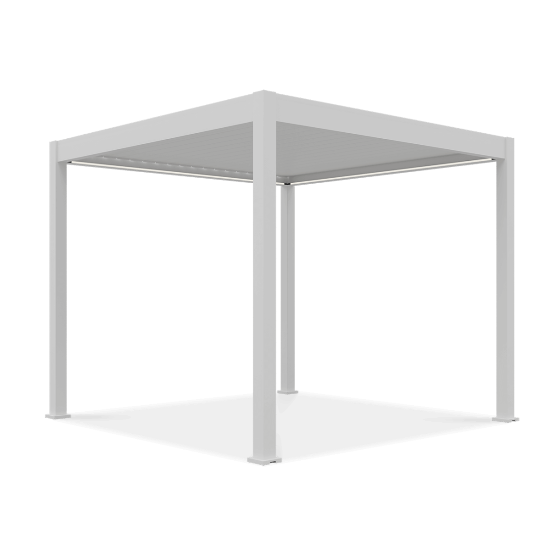 Pergola z oświetleniem LED ELEGANCE AUTOMATIC 3x3 w białym kolorze 