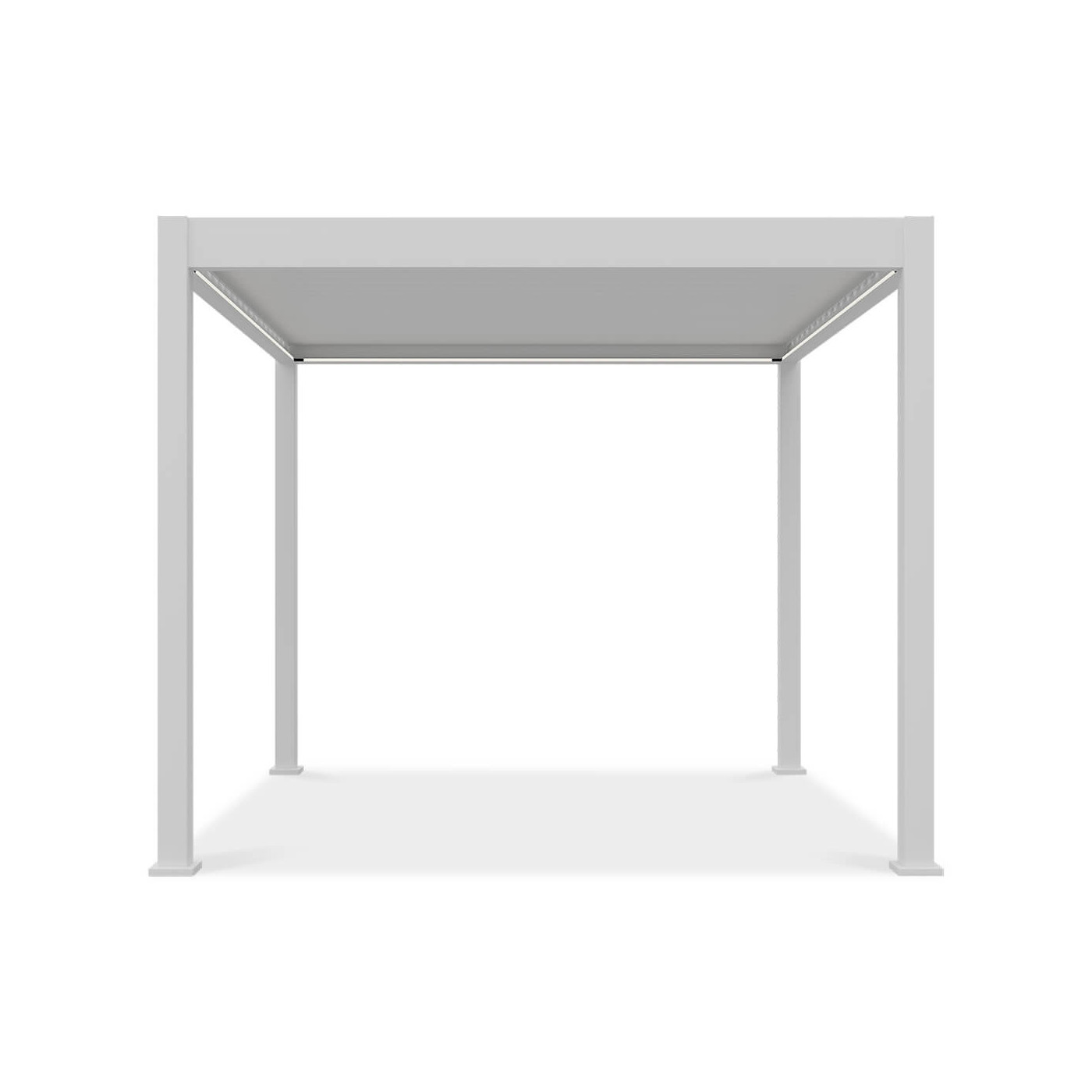 Widok frontalny pergoli tarasowej 3x3 od Gutroof