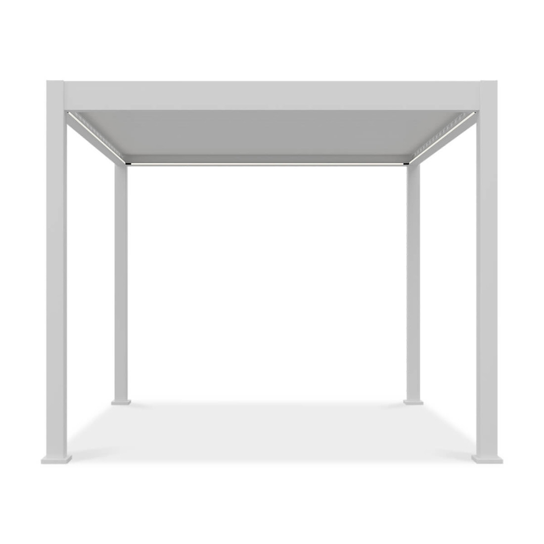 Widok frontalny pergoli tarasowej 3x3 od Gutroof