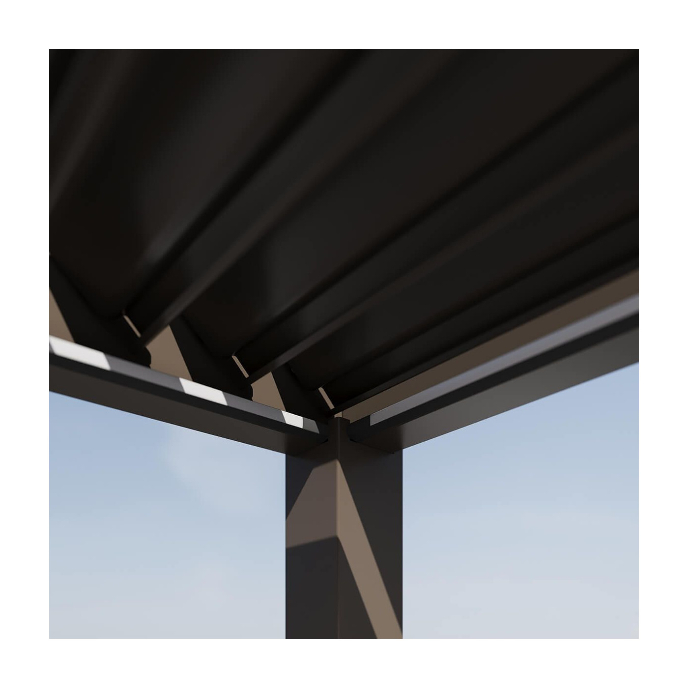 Oświetlenie Led Pergola automatyczna ELEGANCE AUTOMATIC 3x4 Anthracite - Gutroof