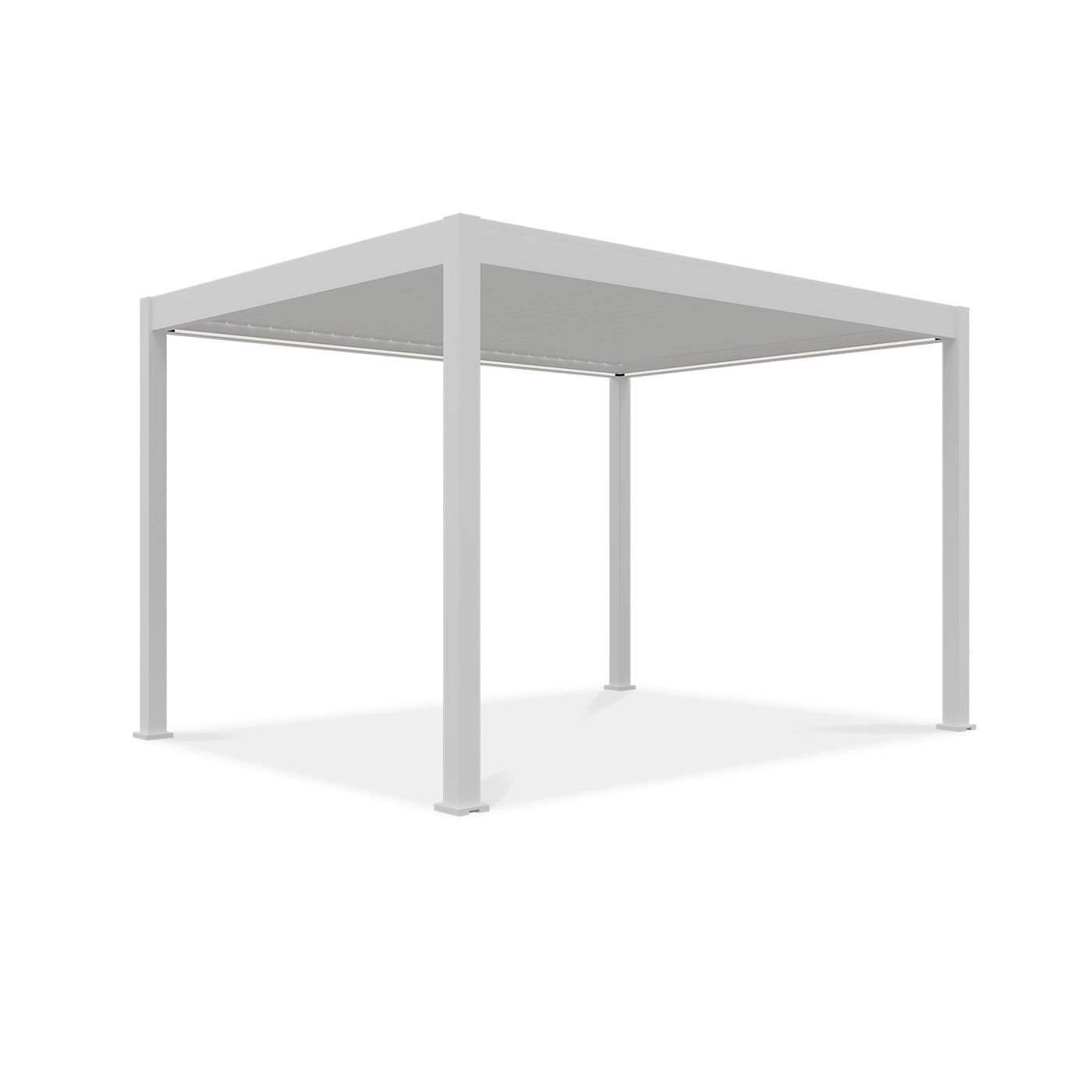 Bok pergoli automatycznej ELEGANCE AUTOMATIC 3x4 z oświetleniem LED White - Gutroof