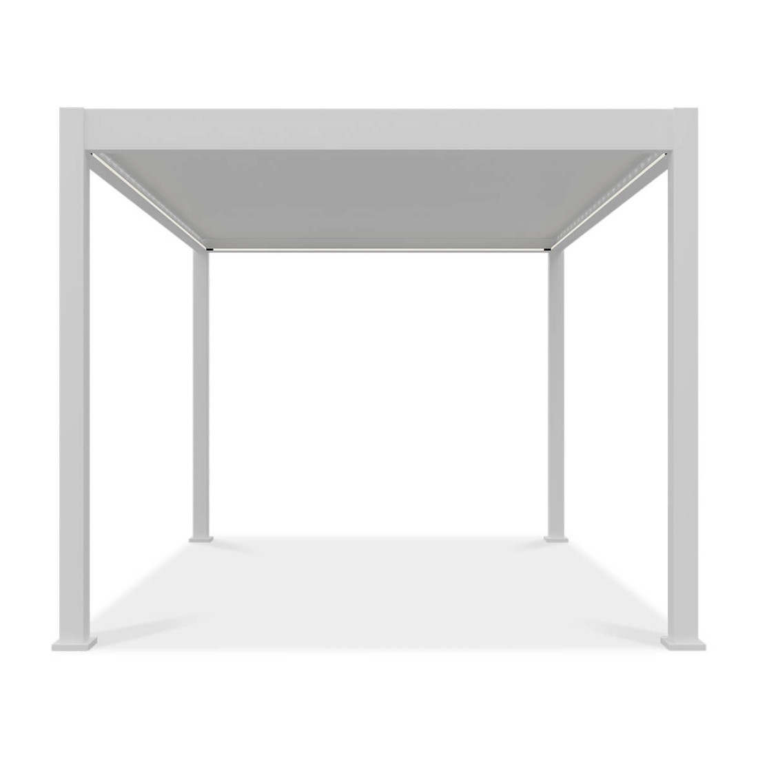 Bok pergoli automatycznej ELEGANCE AUTOMATIC 3x4 z oświetleniem LED White - Gutroof