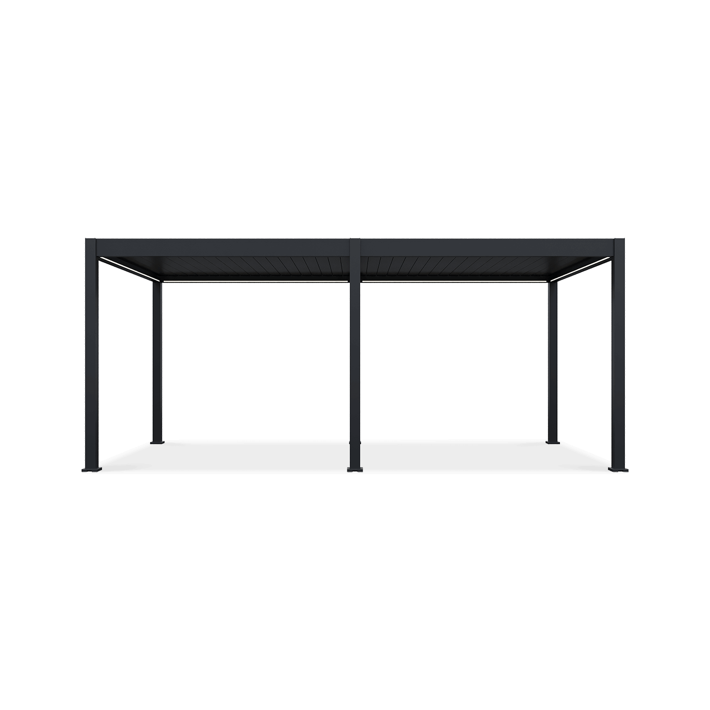 Bioklimatyczna pergola tarasowa ELEGANCE AUTOMATIC 3x6 z oświetleniem LED Anthracite - Gutroof