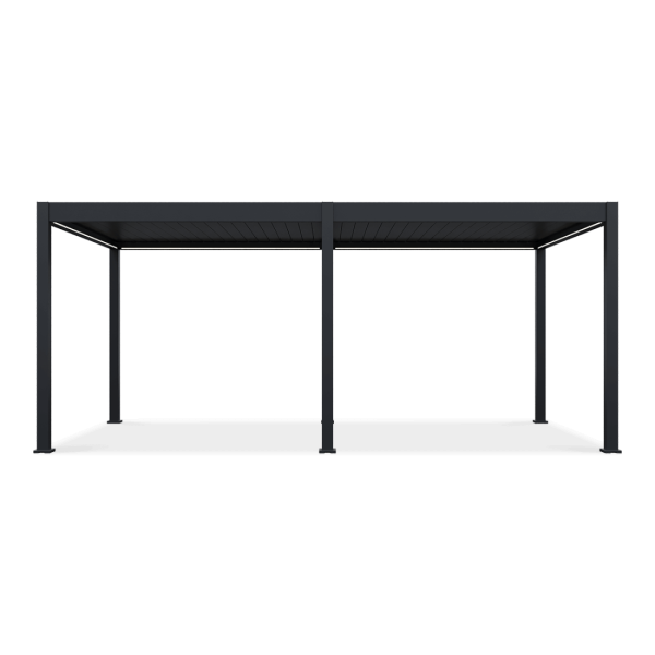 Bioklimatyczna pergola tarasowa ELEGANCE AUTOMATIC 3x6 z oświetleniem LED Anthracite - Gutroof