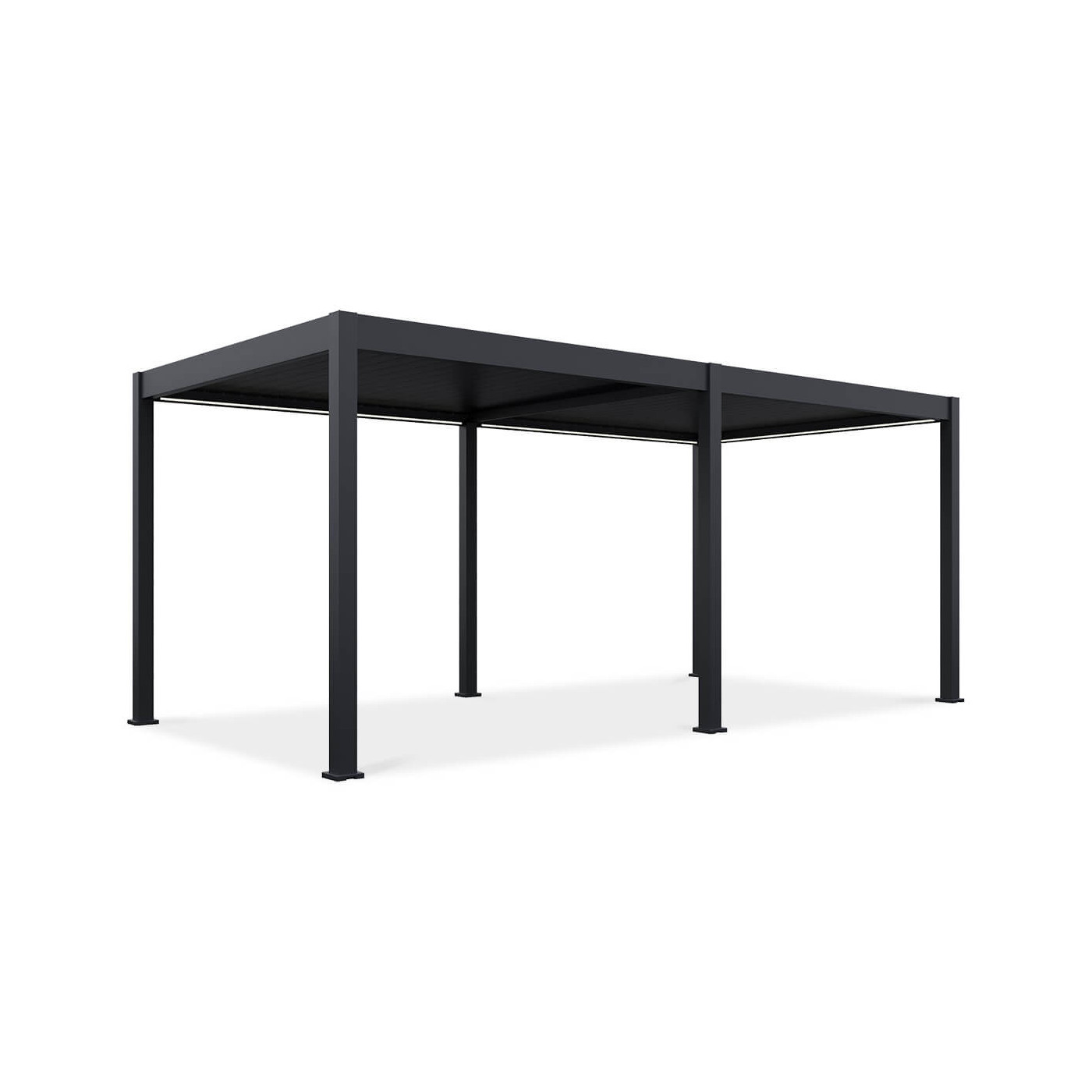 Bok wodoodpornej pergoli z oświetleniem LED od firmy Gutroof