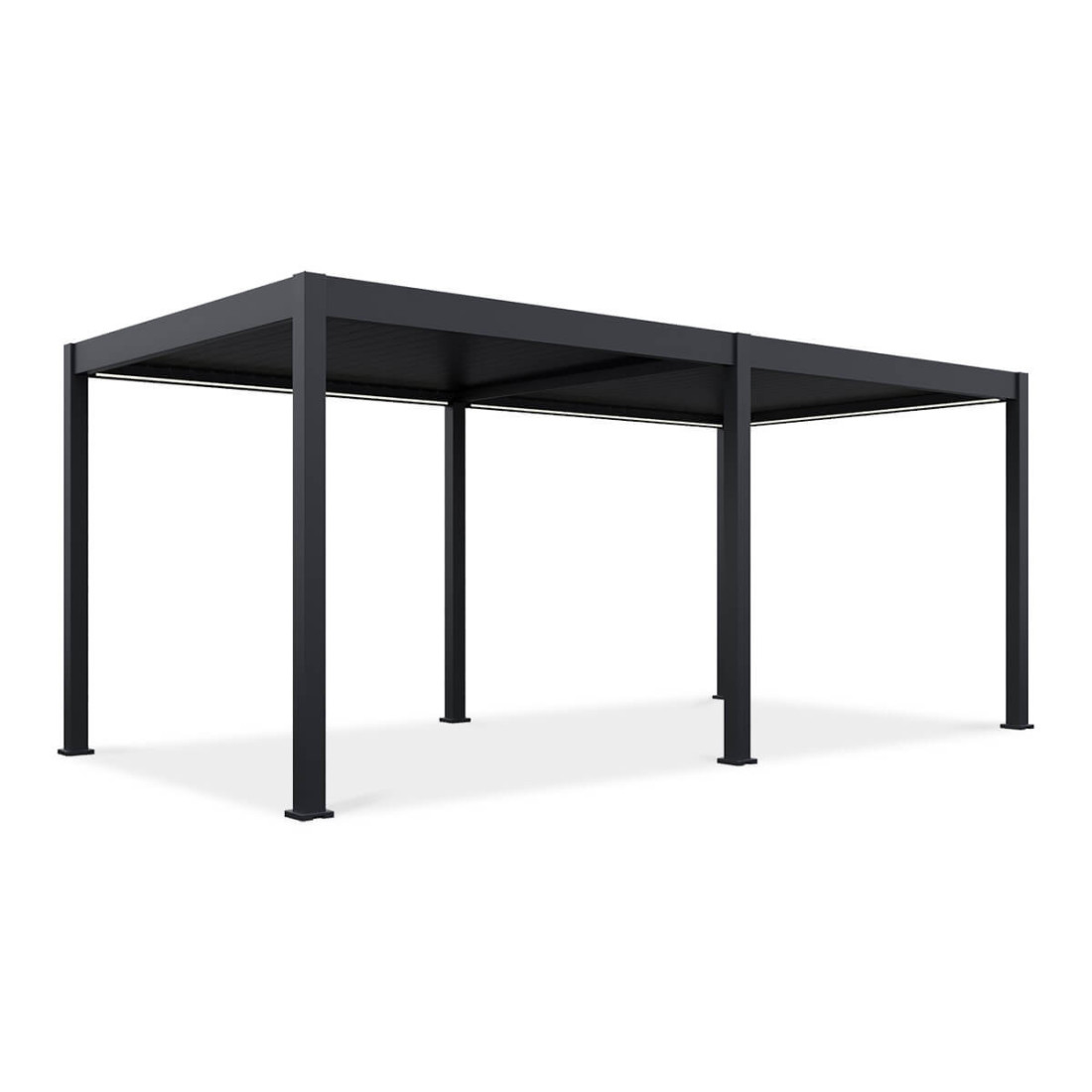 Bok wodoodpornej pergoli z oświetleniem LED od firmy Gutroof