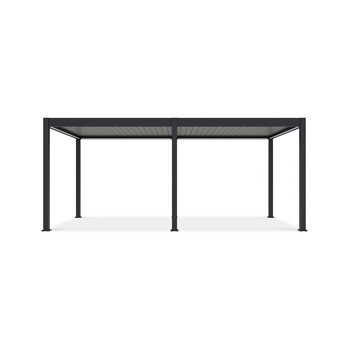 Bioklimatyczna pergola tarasowa ELEGANCE AUTOMATIC 3x6 z oświetleniem LED Anthracite/Light Grey - Gutroof