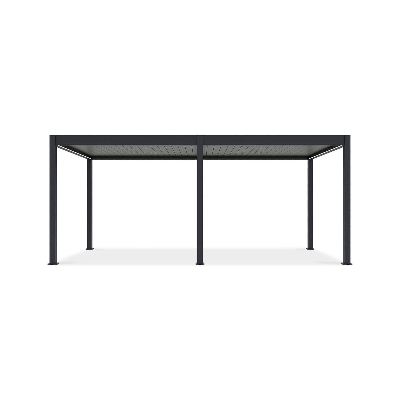 Pergola z oświetleniem LED ELEGANCE AUTOMATIC 3x6 w kolorze antracytowo-jasnoszarym