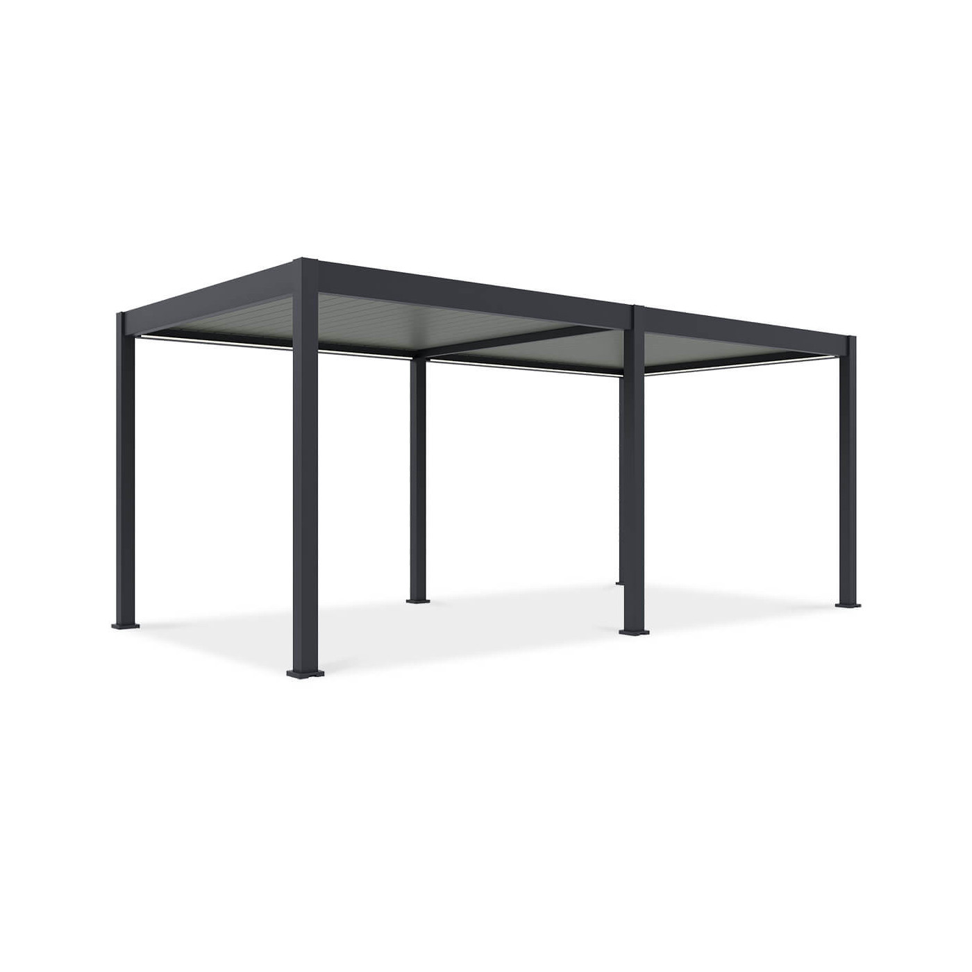 Bok wodoodpornej pergoli z oświetleniem LED od firmy Gutroof