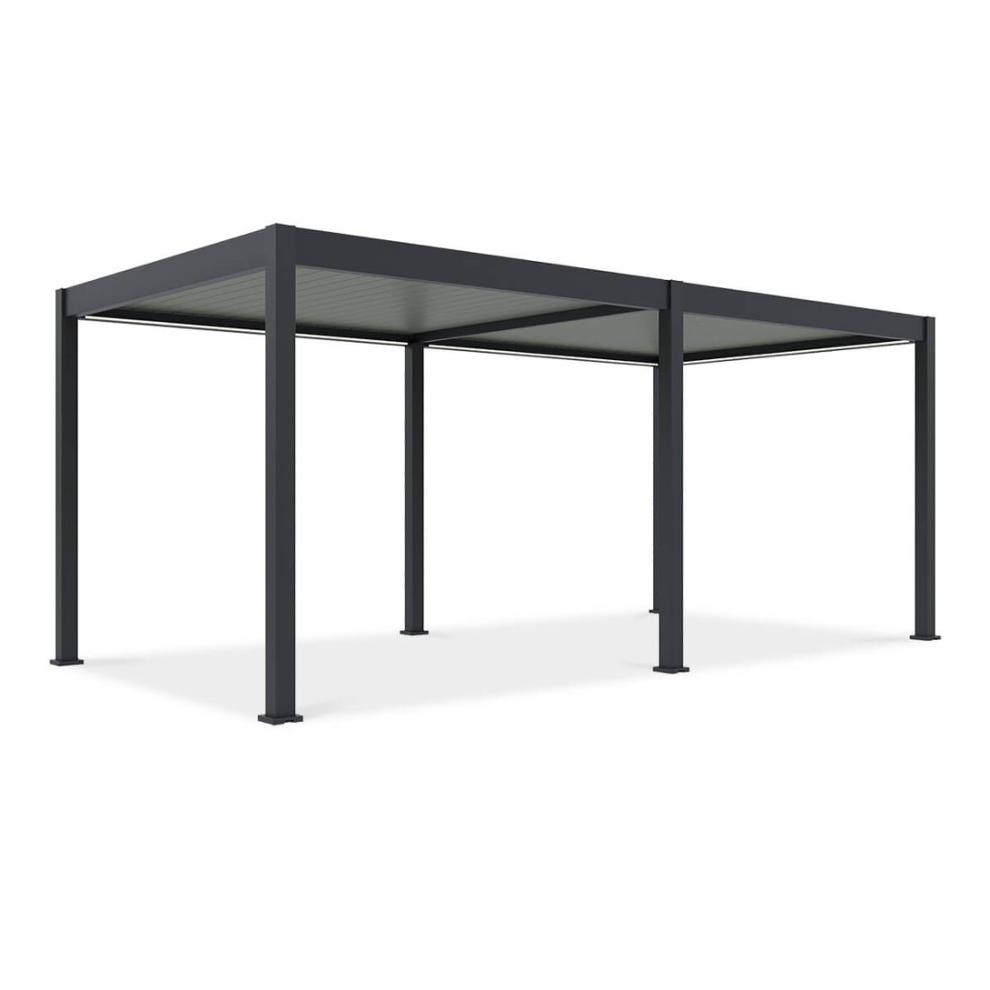 Bok wodoodpornej pergoli z oświetleniem LED od firmy Gutroof