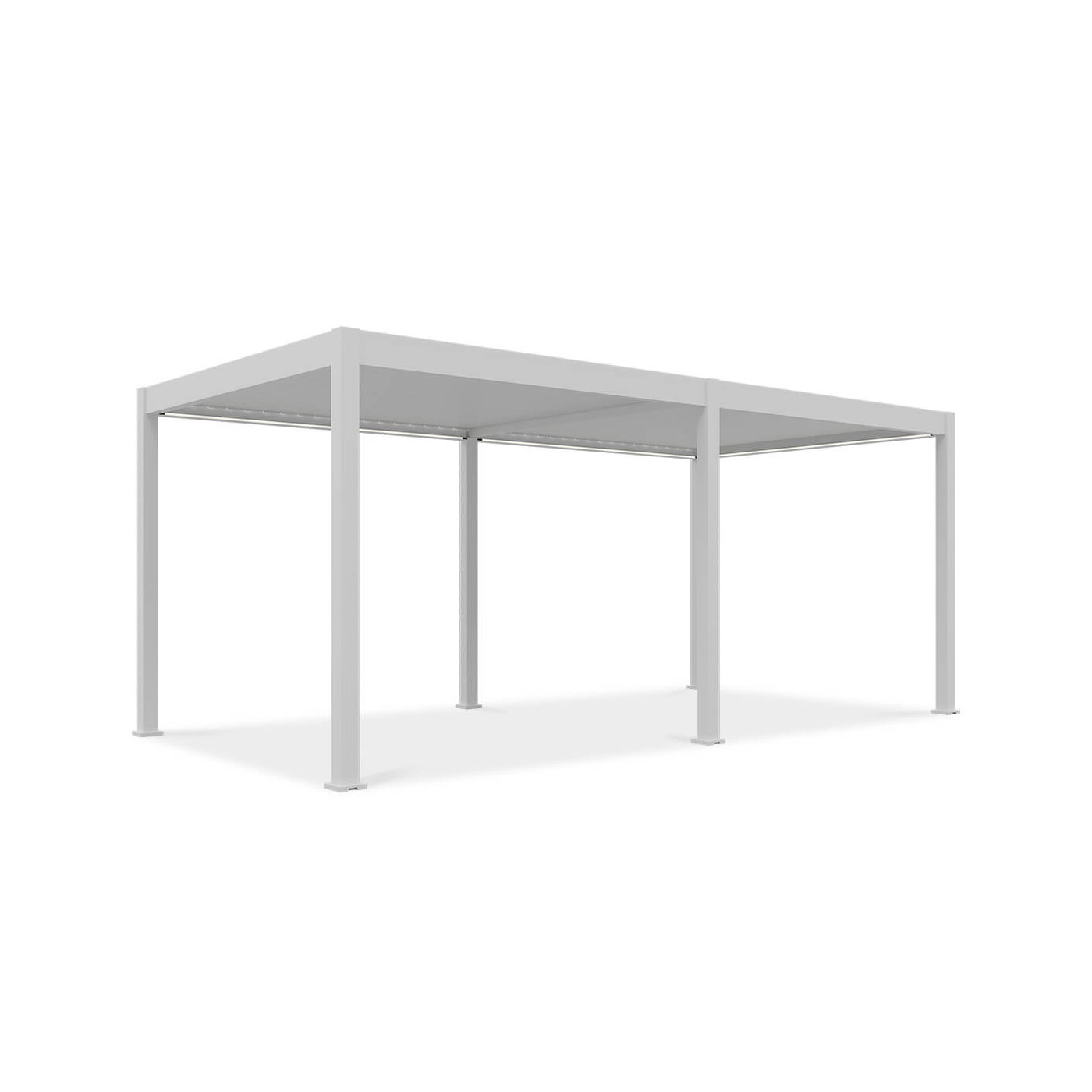 Pergola z oświetleniem LED ELEGANCE AUTOMATIC 3x6 w białym kolorze