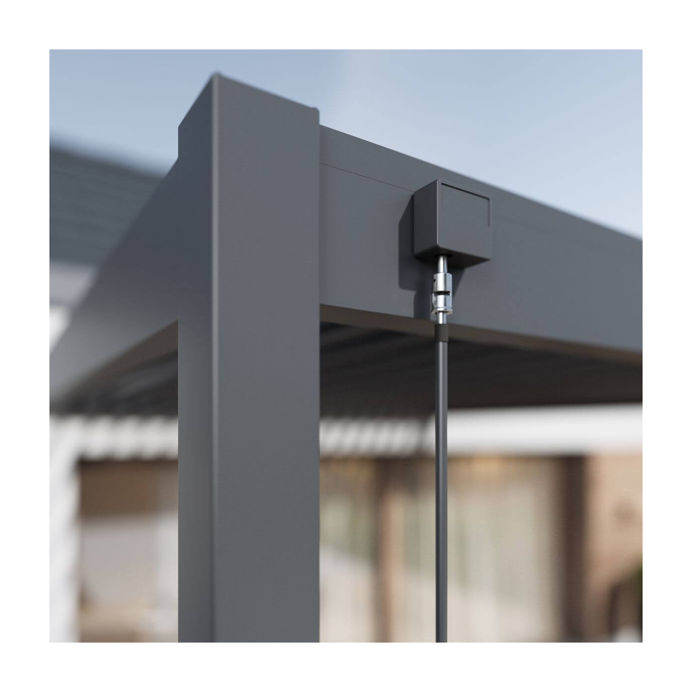 Mechanizm otwierania lameli w pergoli Elegance Wall 3x3 anthracite