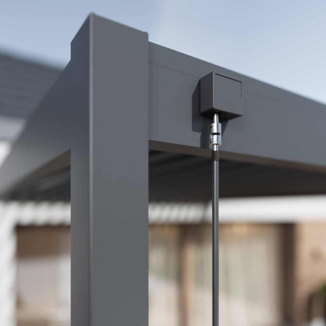 Mechanizm otwierania lameli w pergoli Elegance Wall 3x3 anthracite