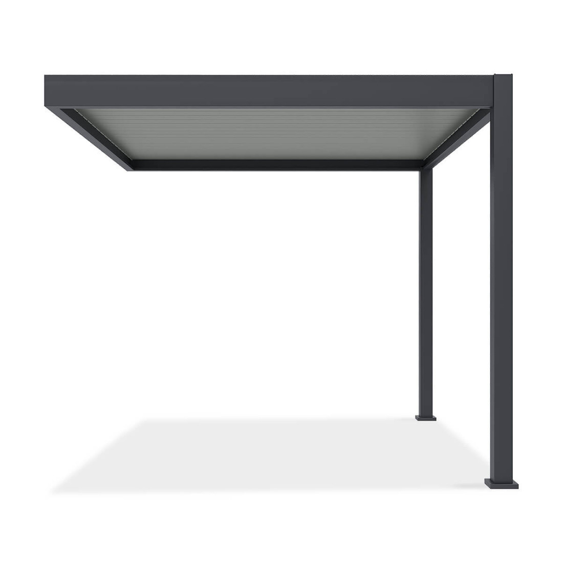 Bok Przyściennej pergoli ELEGANCE WALL 3x3 Anthracite/Light Grey - Gutroof