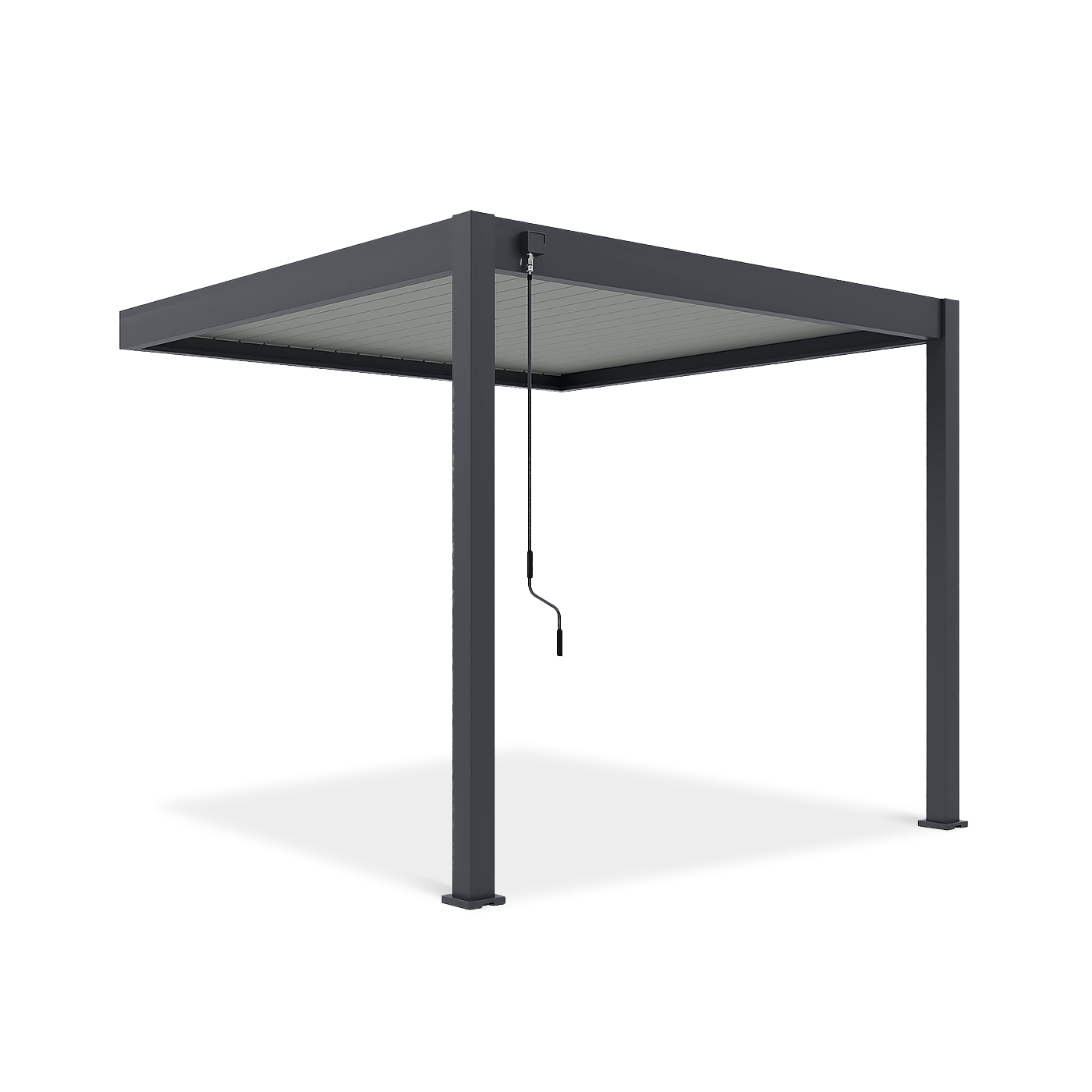 Przyścienna pergola ELEGANCE WALL 3x3 Anthracite/Light Grey - Gutroof