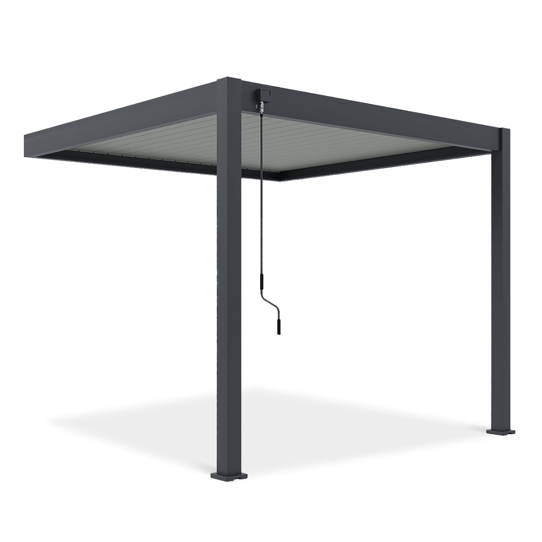 Przyścienna pergola ELEGANCE WALL 3x3 Anthracite/Light Grey - Gutroof