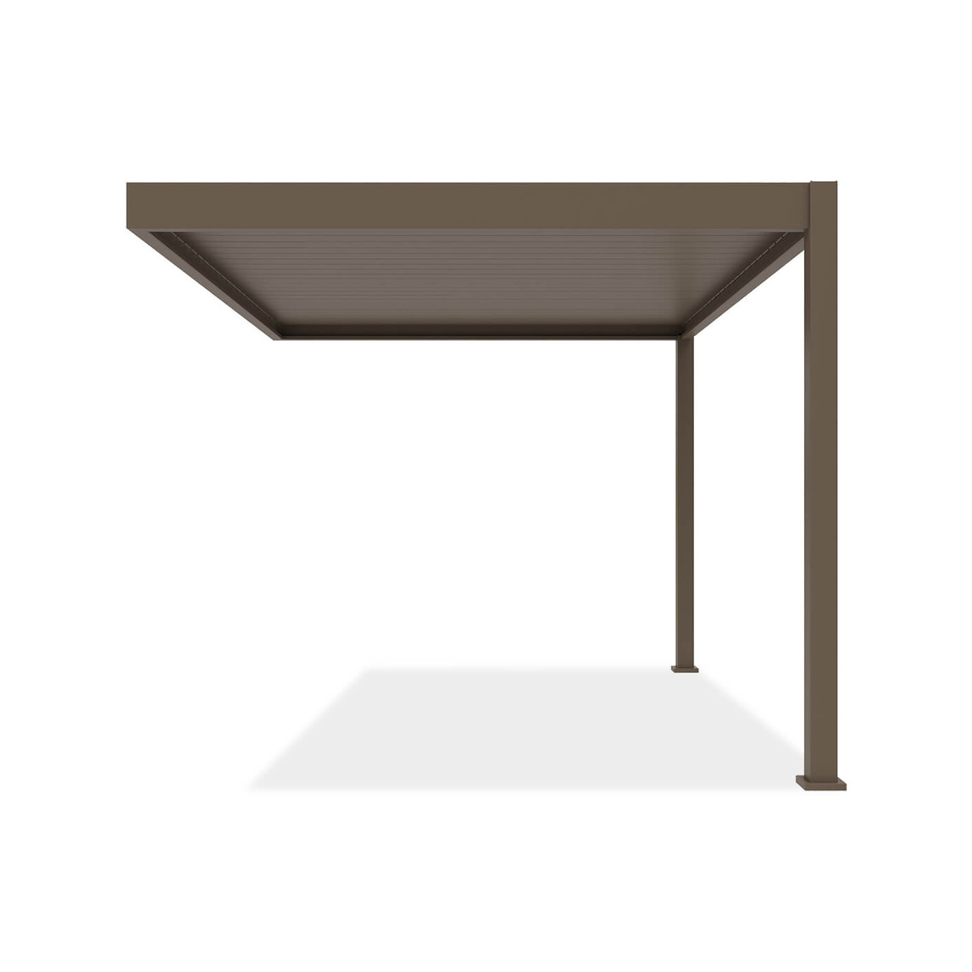 Cechy przyściennej pergoli 3x4 w kolorze Taupe