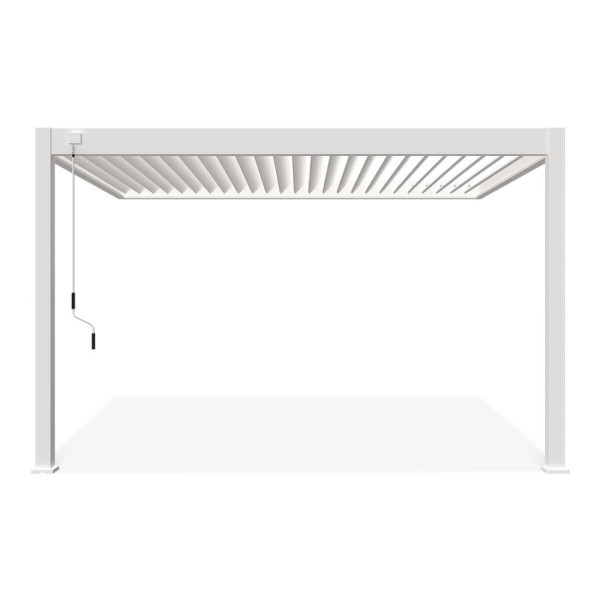 Przyścienna pergola ELEGANCE WALL 3x4 White - Gutroof