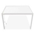 Widok z góry na przyścienną pergolę ELEGACNE WALL 3x4 White i jej lamele 