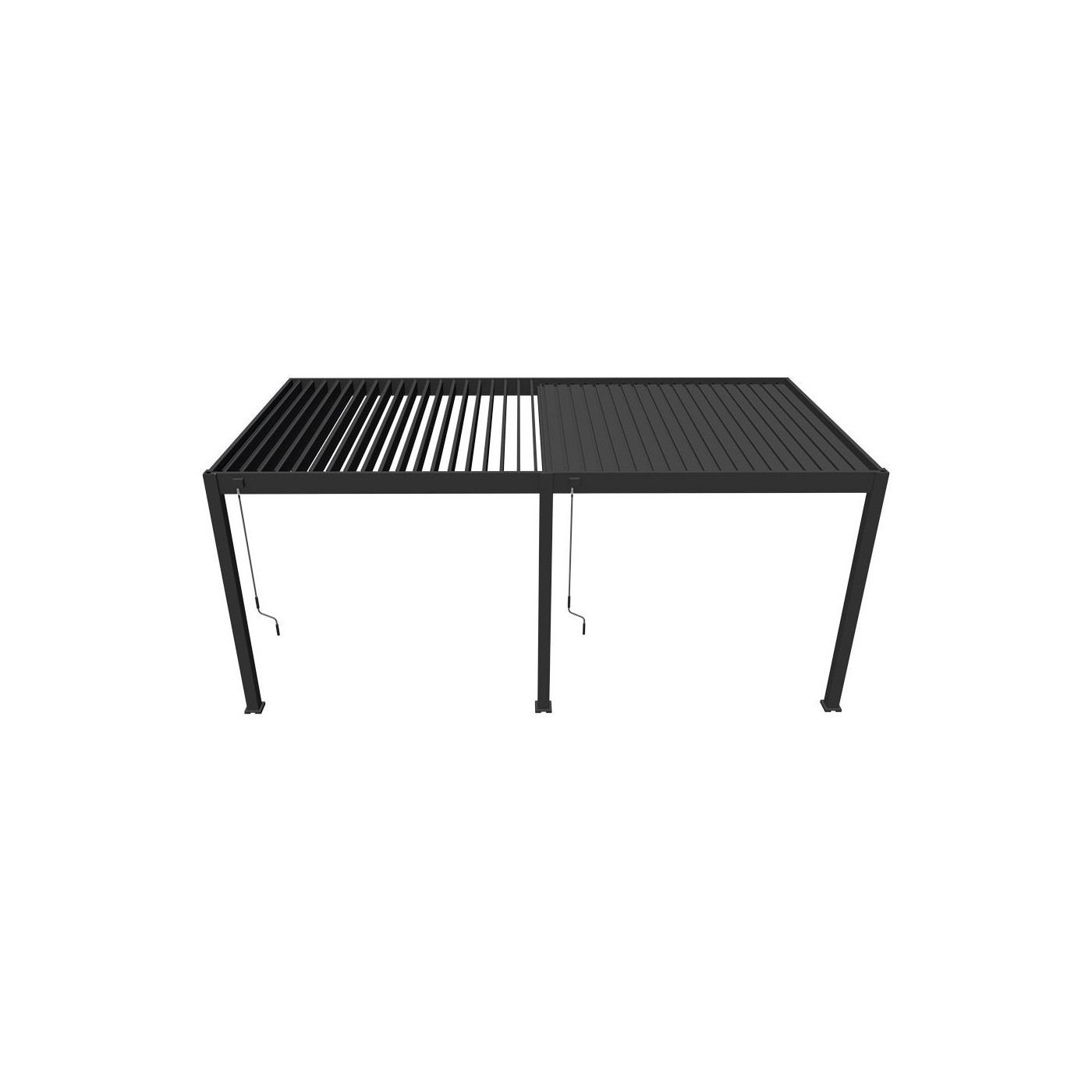 Widok z góry na przyścienną pergolę ELEGANCE WALL 3x6