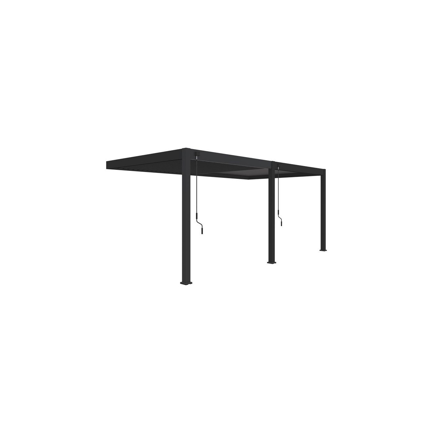 Bok przyściennej perogli ELEGANCE WALL w rozmiarze 3x6 w kolorze antracytowym