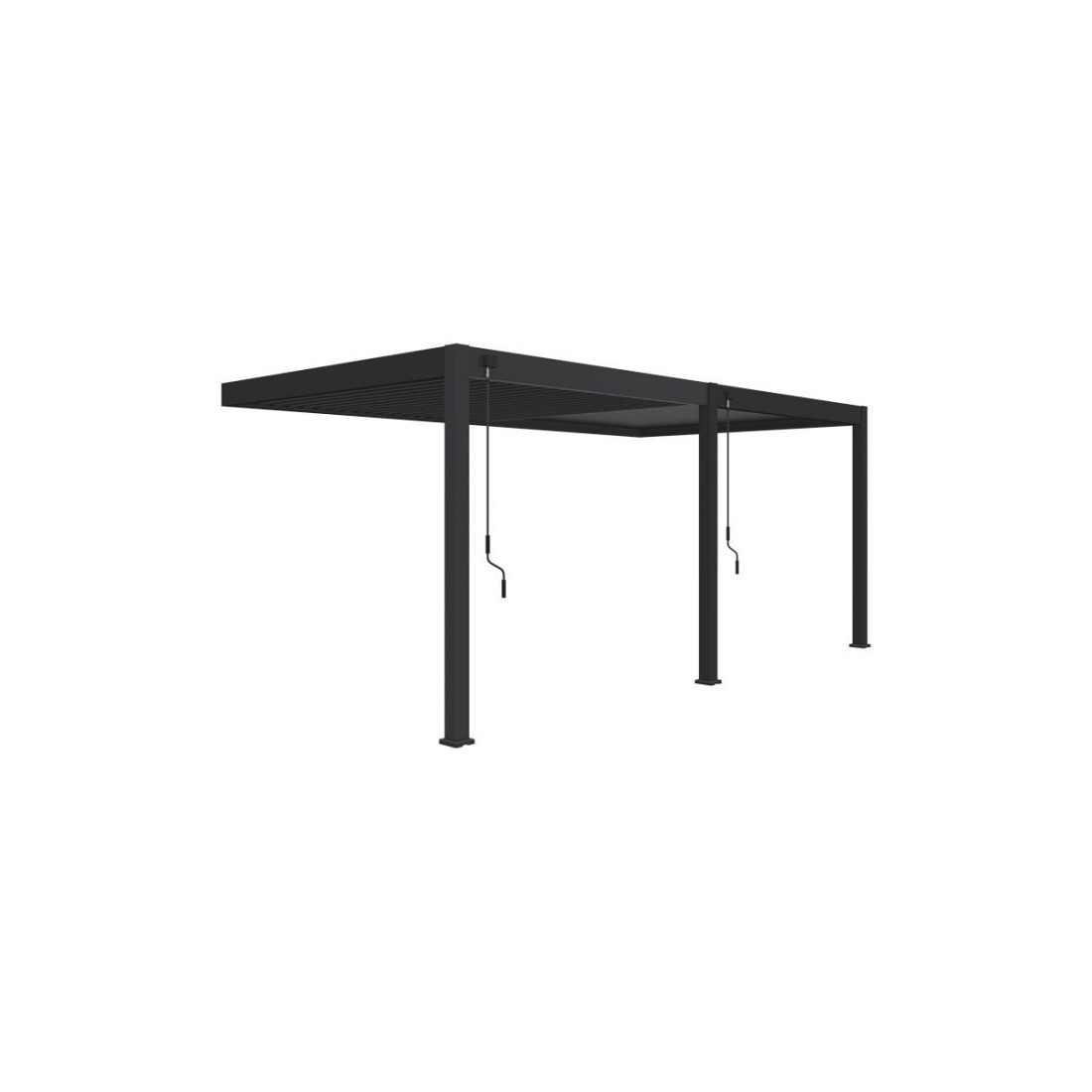 Bok przyściennej perogli ELEGANCE WALL w rozmiarze 3x6 w kolorze antracytowym