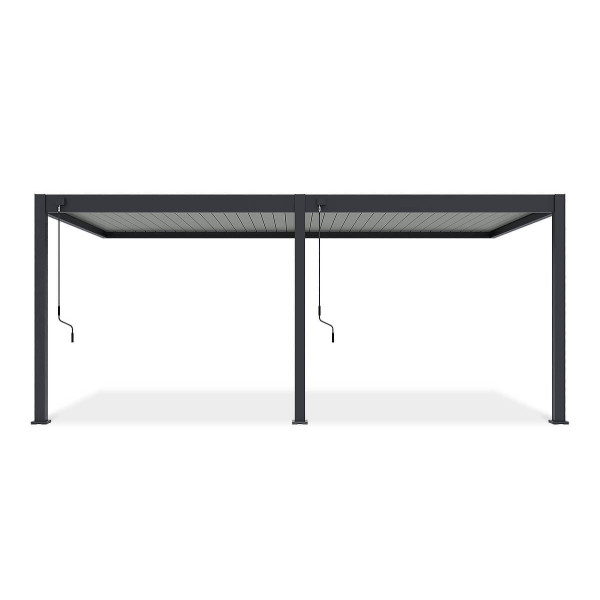 Przyścienna pergola ELEGANCE WALL 3x6 Anthracite/Light Grey - Gutroof