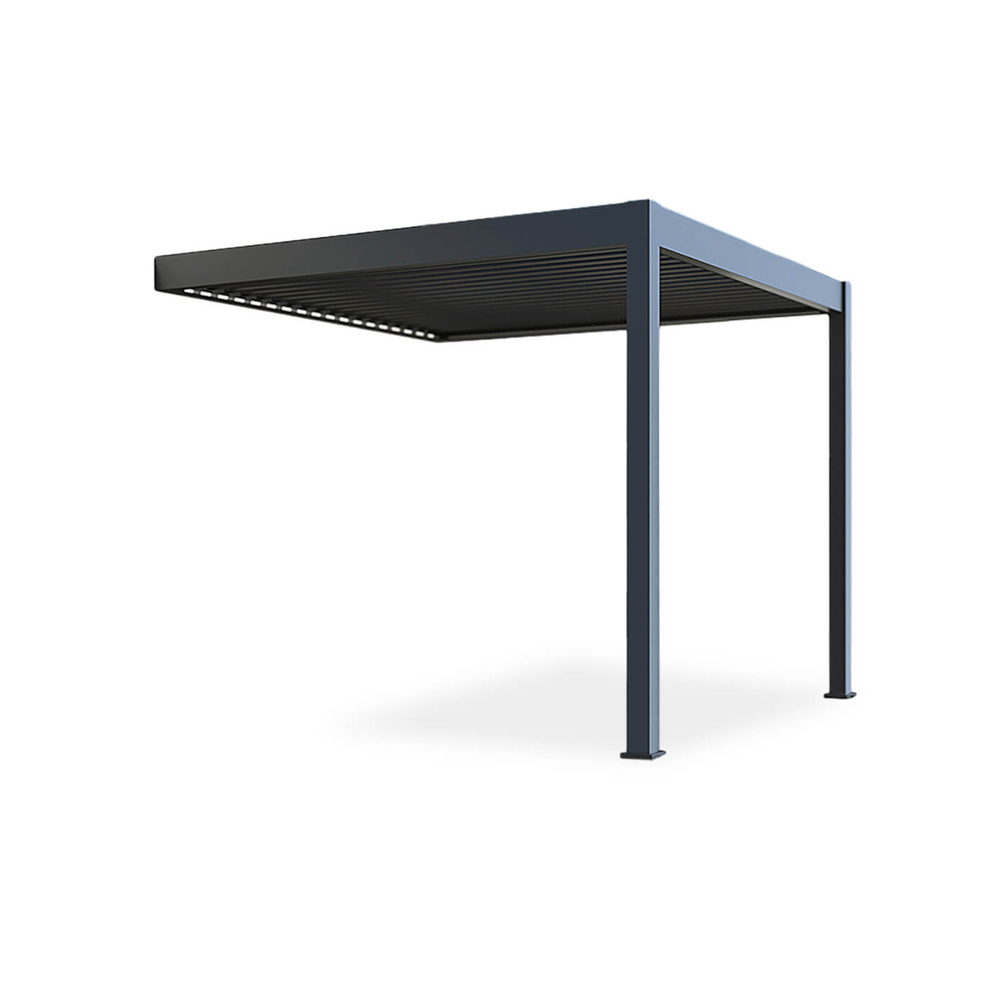 Automatyczna pergola przyścienna z oświetleniem LED 3x3 ELEGANCE WALL AUTOMATIC, Anthracite - Gutroof