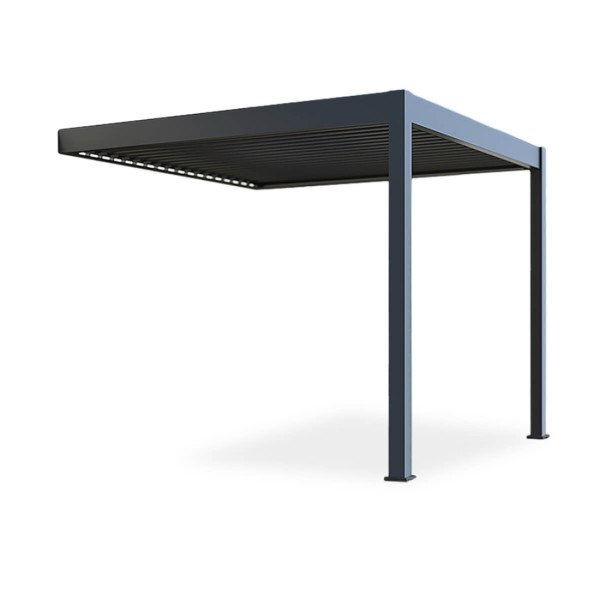 Automatyczna pergola przyścienna z oświetleniem LED 3x3 ELEGANCE WALL AUTOMATIC, Anthracite - Gutroof