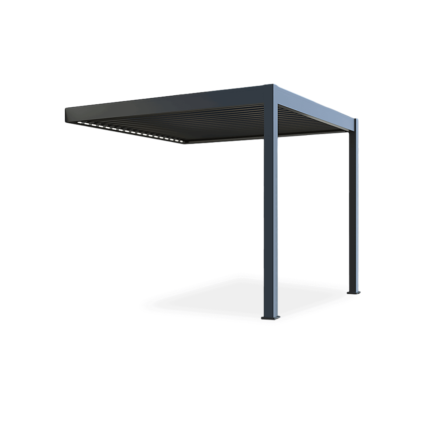 Automatyczna pergola przyścienna z oświetleniem LED 3x3 ELEGANCE WALL AUTOMATIC, Anthracite - Gutroof