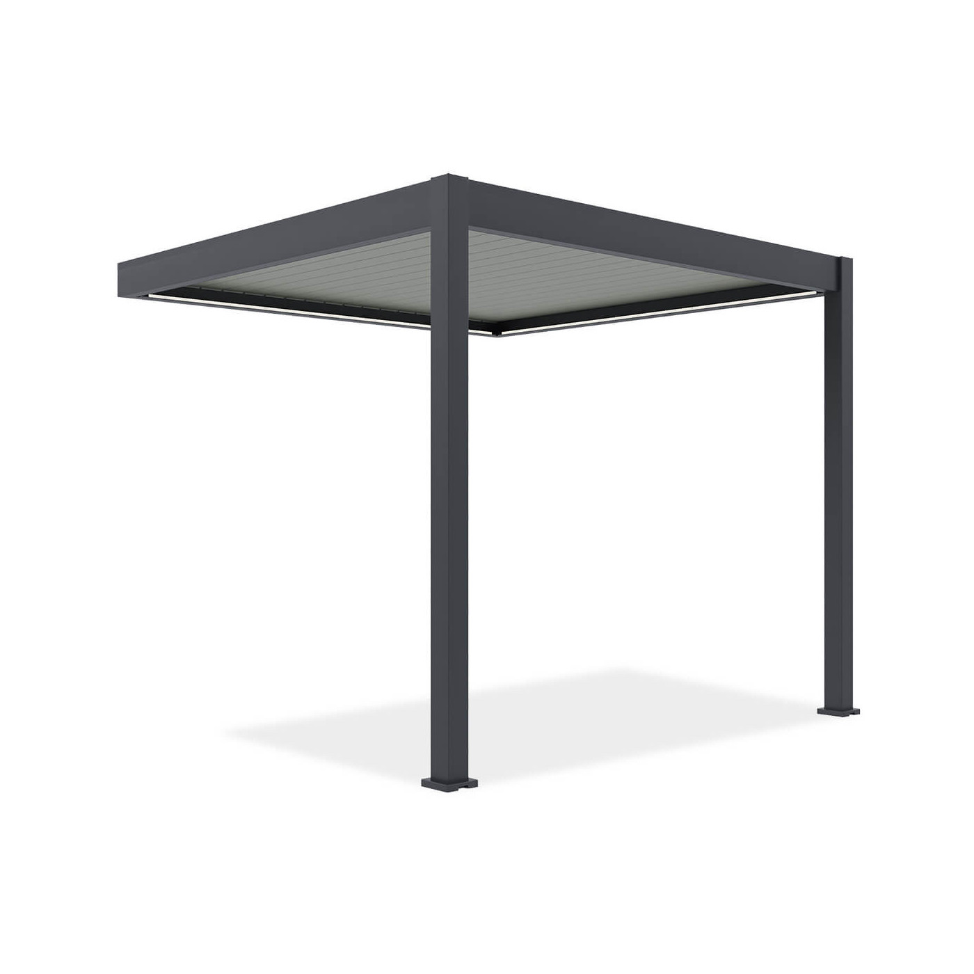 Automatyczna pergola przyścienna z oświetleniem LED 3x3 ELEGANCE WALL AUTOMATIC Anthracite/Light Grey - Gutroof