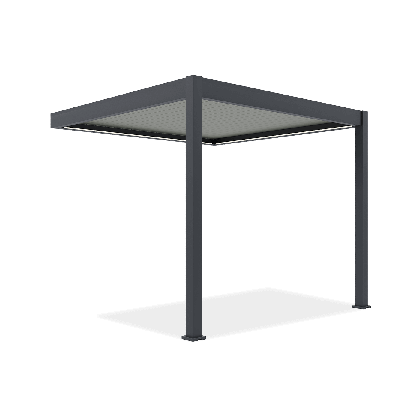 Bioklimatyczna pergola z oświetleniem LED ELEGANCE WALL AUTOMATIC 3x3 w kolorze antracytowo-jasnoszarym