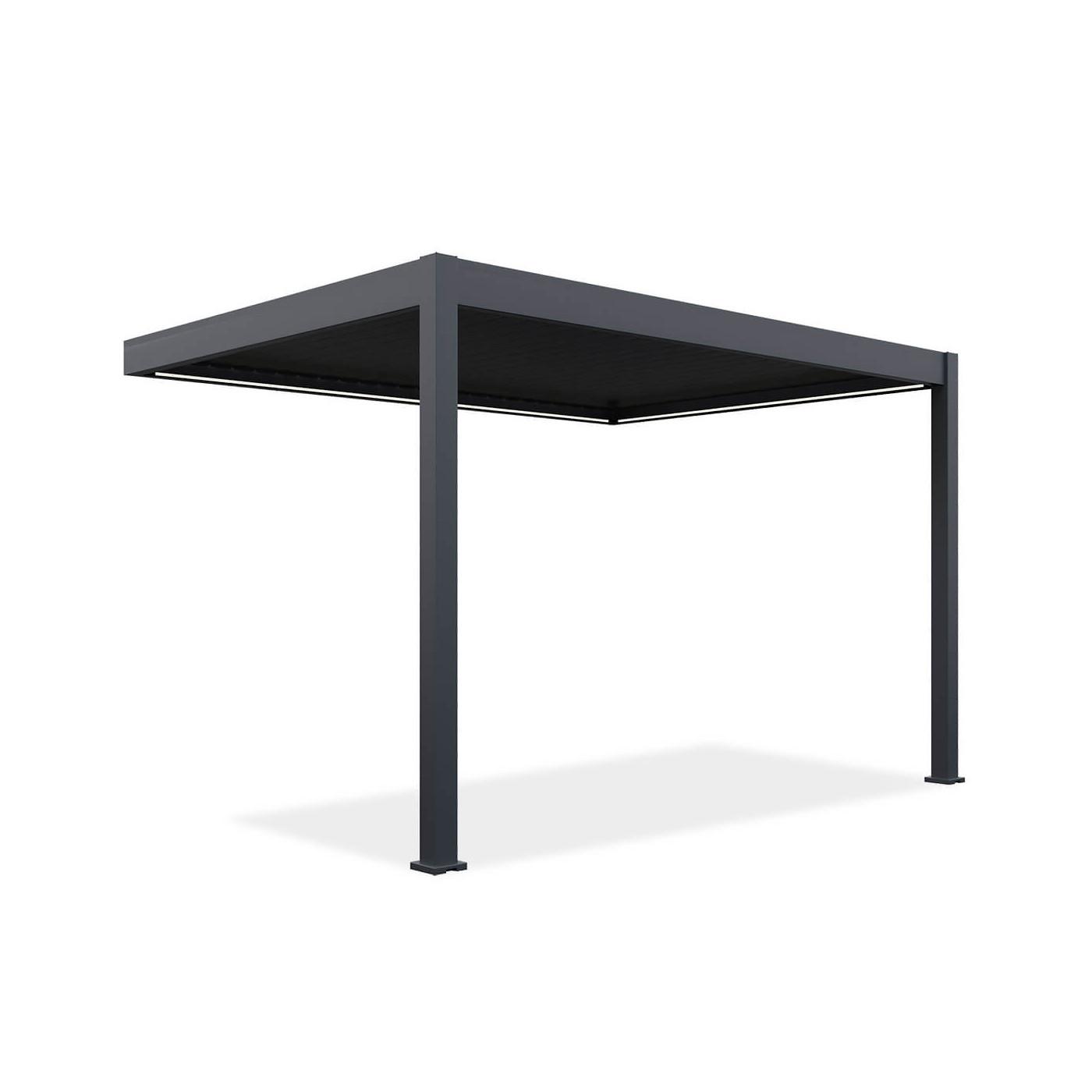 Automatyczna pergola przyścienna z oświetleniem ELEGANCE WALL AUTOMATIC 3x4 Anthracite - Gutroof