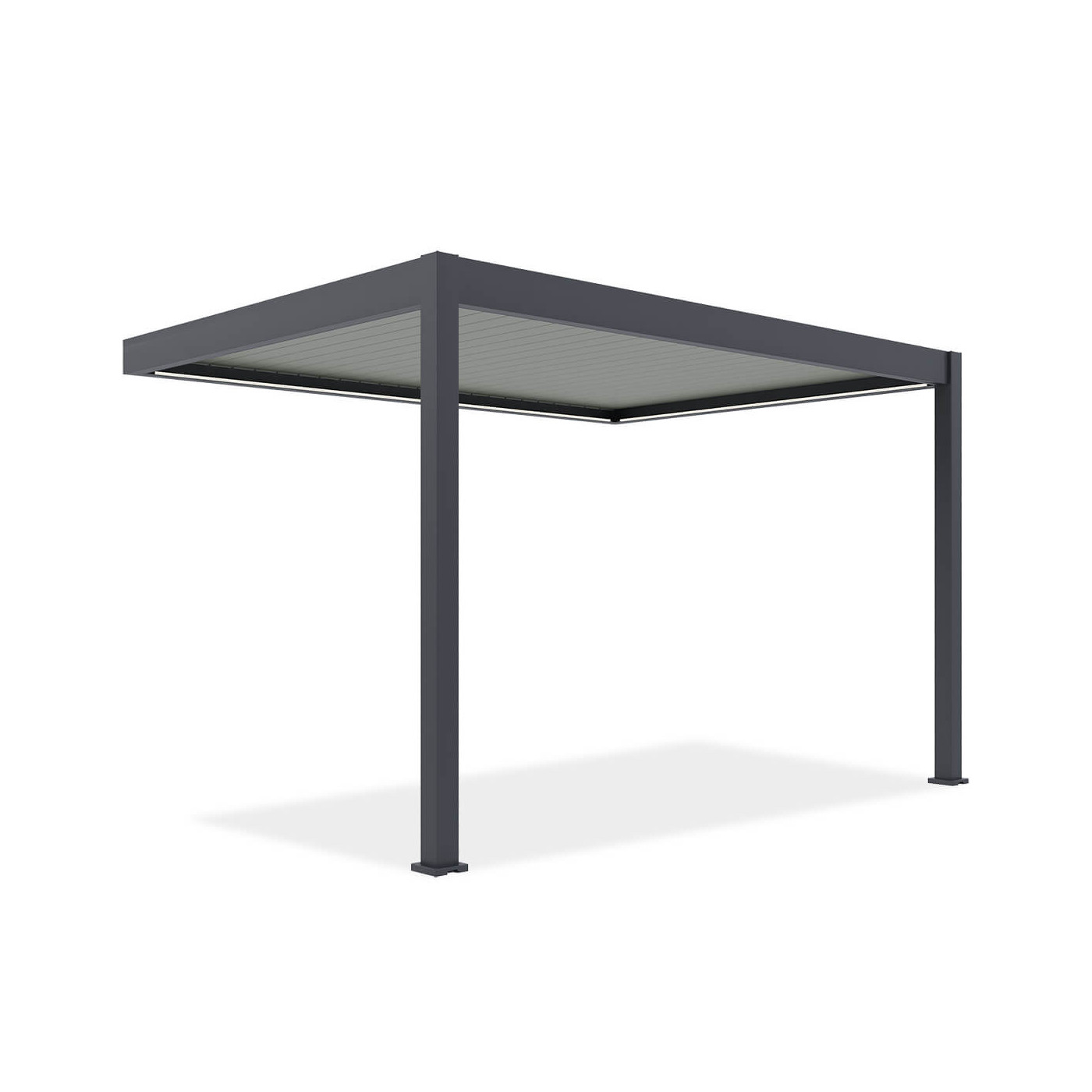 Automatyczna pergola przyścienna z oświetleniem ELEGANCE WALL AUTOMATIC 3x4 Anthracite/Light Grey - Gutroof